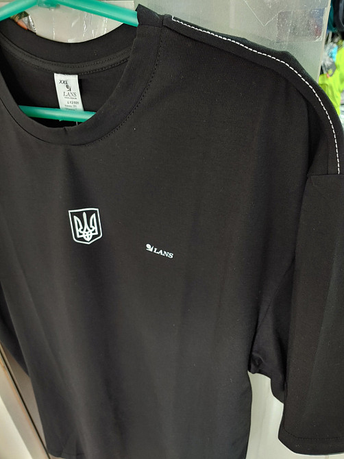 Чоловіча футболка з трізубом Lans L 12.020 4XL, Черный Київ - фото 4
