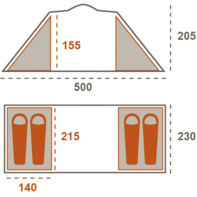 Палатка Grand Canyon Atlanta 4 Mojave Desert (330031) Винница - изображение 4
