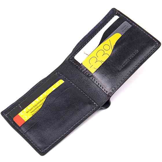 Портмоне из натуральной кожи GRANDE PELLE 11462 Черный Киев