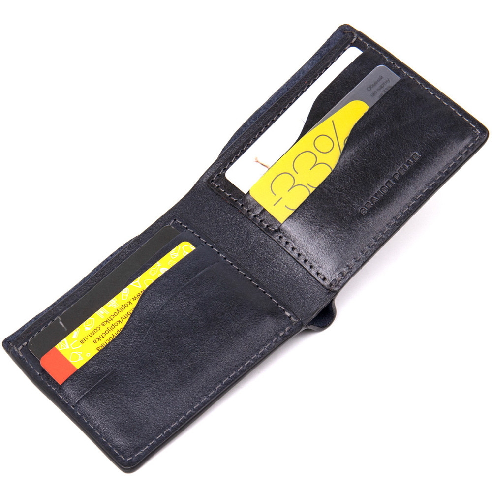 Портмоне з натуральної шкіри GRANDE PELLE 11462 Чорний Київ - фото 6