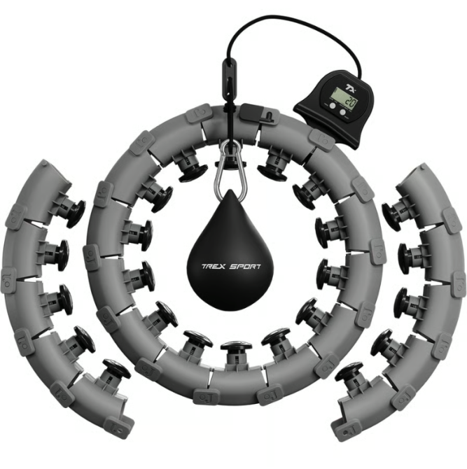 Хулахуп Trex Sport TX-020CHH масажний з обважнювачем та лічильником сірий Киев - изображение 1