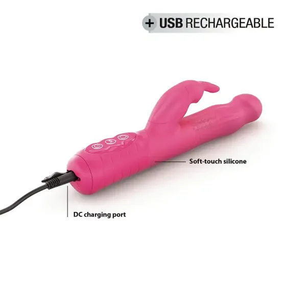 Вібратор-кролик Dorcel Baby Rabbit Magenta 2.0 з перлинним масажем і головкою, що обертається Львів