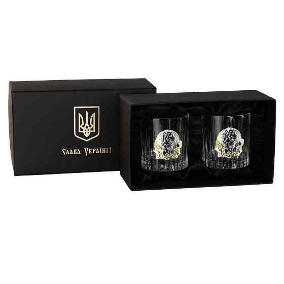 Набор бокалов для виски Директорский Boss Crystal (2 бокала) хрусталь декорирован серебром Киев