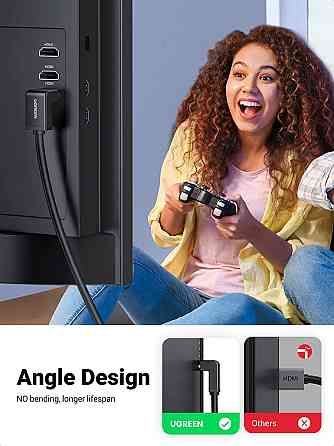 HDMI кабель V1.4 Ugreen HD103 з кутовим конекотором 10120 (1м, 270 градусів) Николаев