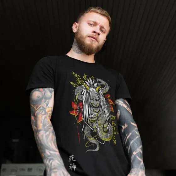 Футболка чоловіча з  принтом Шинигами Розмір 48 Дніпро