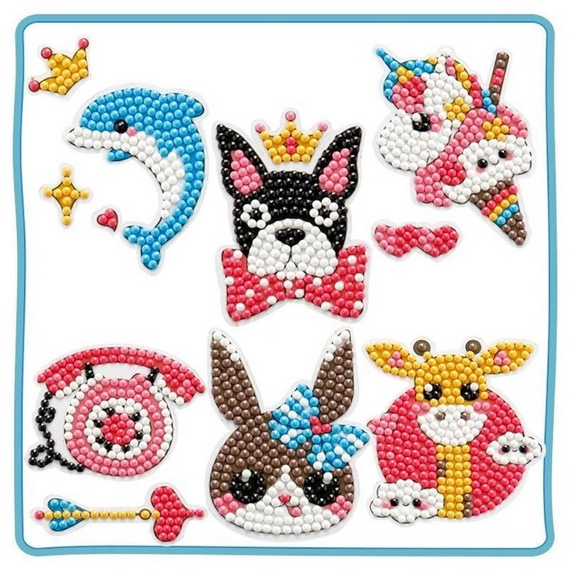 Набір брелків алмазна викладка "Тварини" ST005 з інструментами Вінниця - фото 1