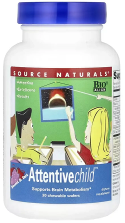 Уважна дитина Source Naturals Attentive Child 30 жувальних таб Київ