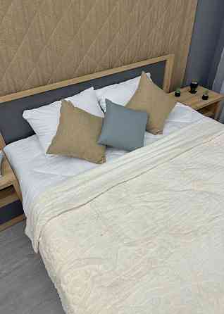 Плед 200х230 см (+-10см) на овчині "Косичка" колір молочний (87-306) Київ