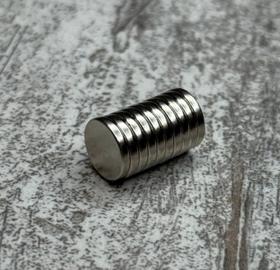 Неодимові магніти 10x2мм N35 набір із 10 шт. для майстерні, електроніки та побуту Київ