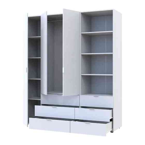 Шафа для одягу Doros Гелар Білий 3ДСП з пеналом 176.2х49.5х203.4 (DRS-011919) Львів