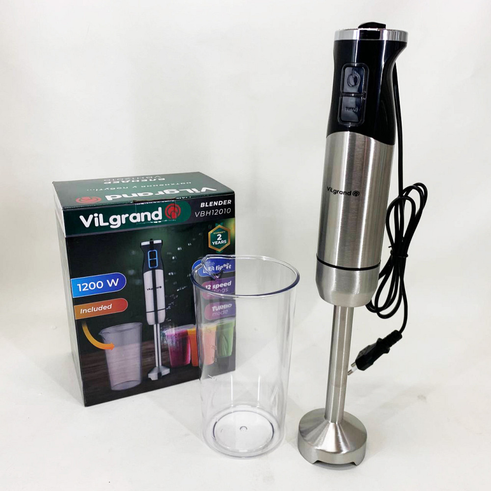 Кухонный комбайн металлический VILGRAND VBH12010 1200 Вт, Портативный блендер измельчитель SD-15 Львов - изображение 7