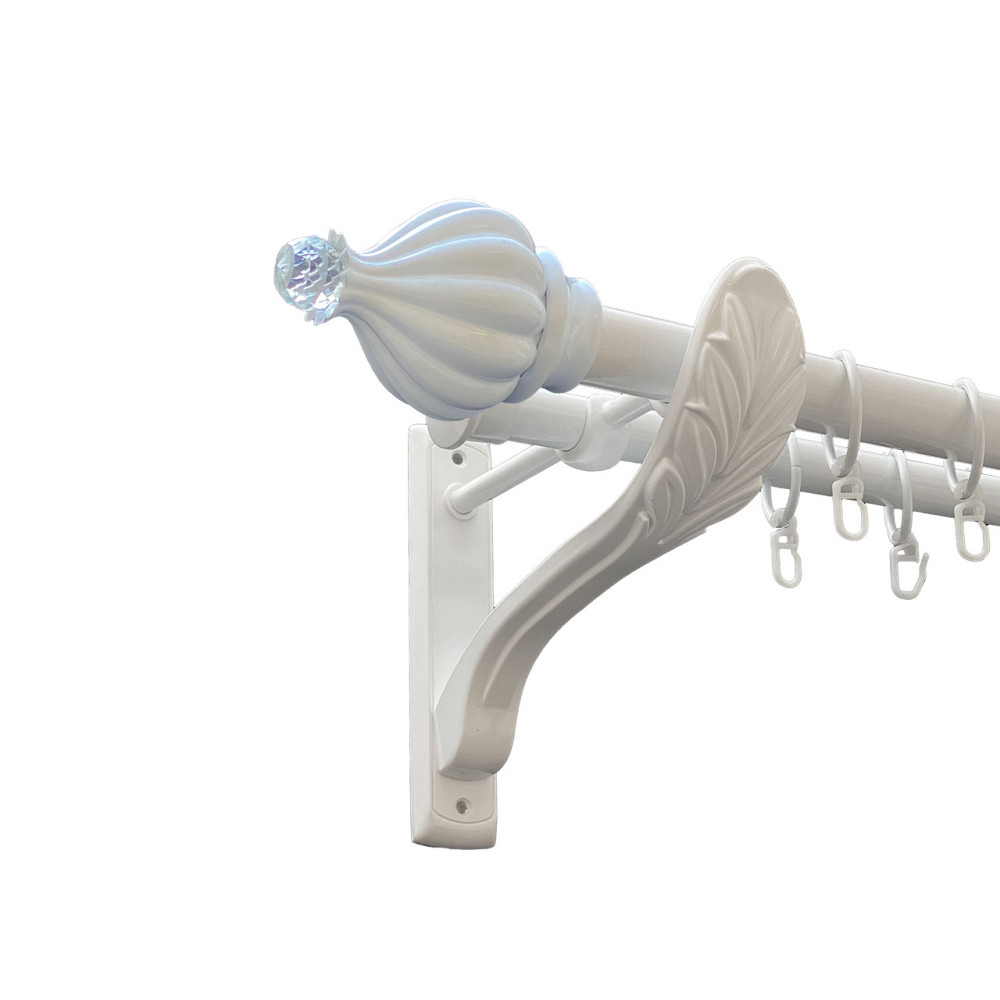 Карниз Orvit Таджа-Кристал металевий дворядний ретро Арктіс 25\19 мм 200 см (00-00010487) Львів - фото 1