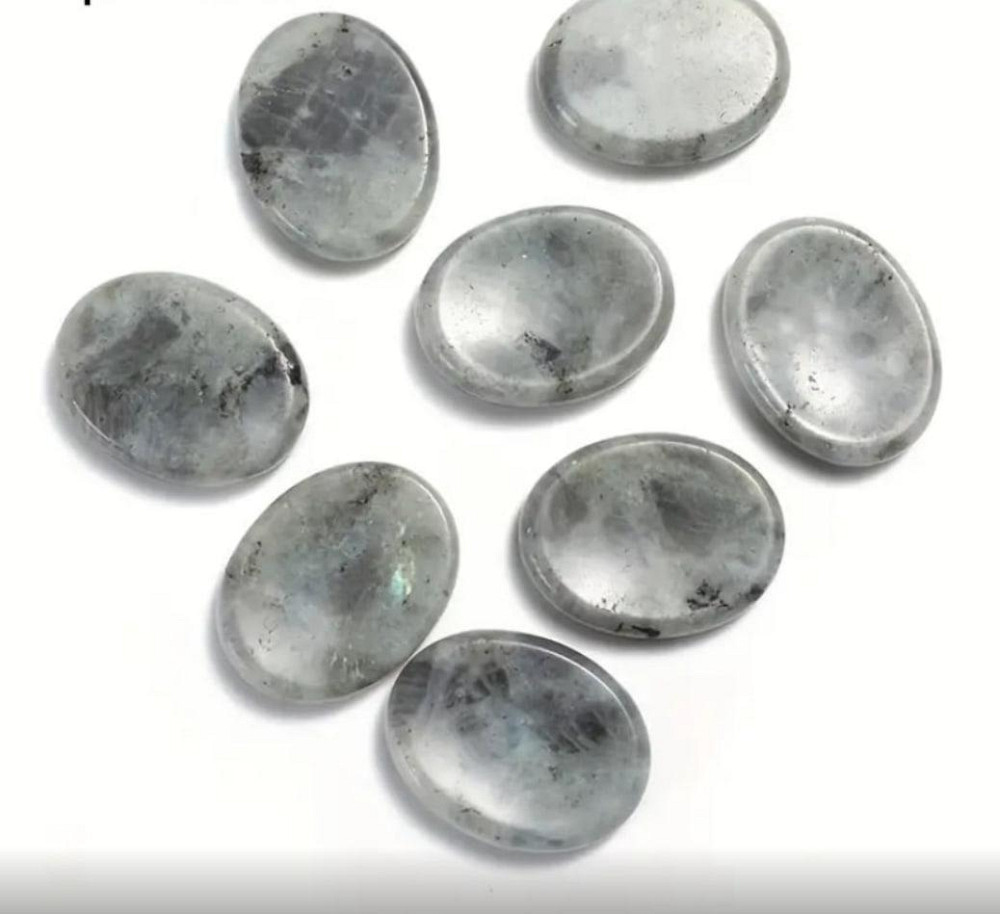 Антистрессовый камень из белого лабрадорита — овальный кристалл для медитации Киев - изображение 1
