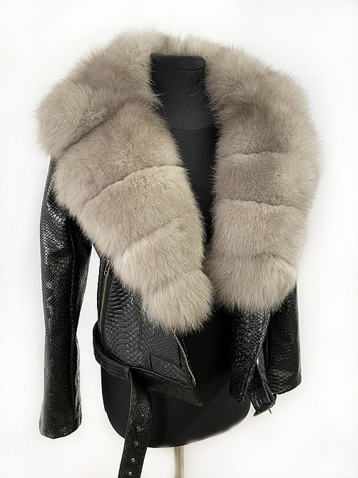 Куртка косуха женская с натуральным мехом песца под Соболь р 44 Харьков - изображение 8