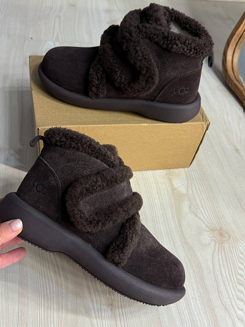 Черевики жіночі Hengji 13-6 уггі замшеві на хутрі з опушкою коричневі, 36, 23 см Київ - фото 16