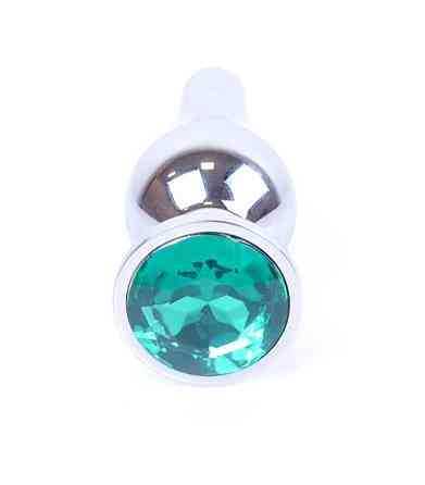 Анальна пробка - Jewellery Silver BUTT PLUG- Green Sex Aura Київ
