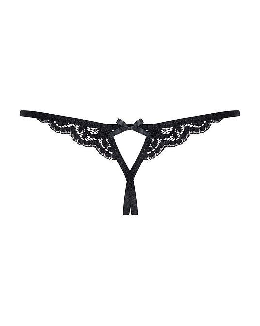 Жіночі стрінги - Obsessive 831-THC-1 Crotchless Thong Black - L/XL Sex Aura Київ - фото 3