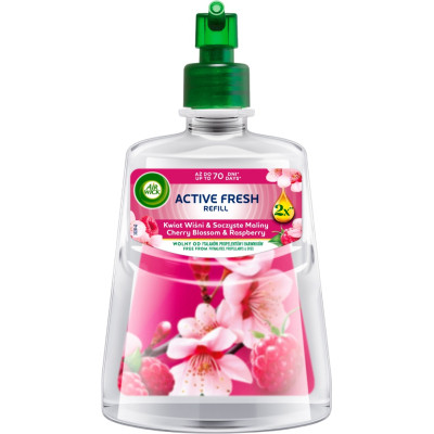 Освежитель воздуха Air Wick Active Fresh Цвет вишни и свежесть малины Сменный флакон 228 мл (5908252018345) Винница - изображение 1