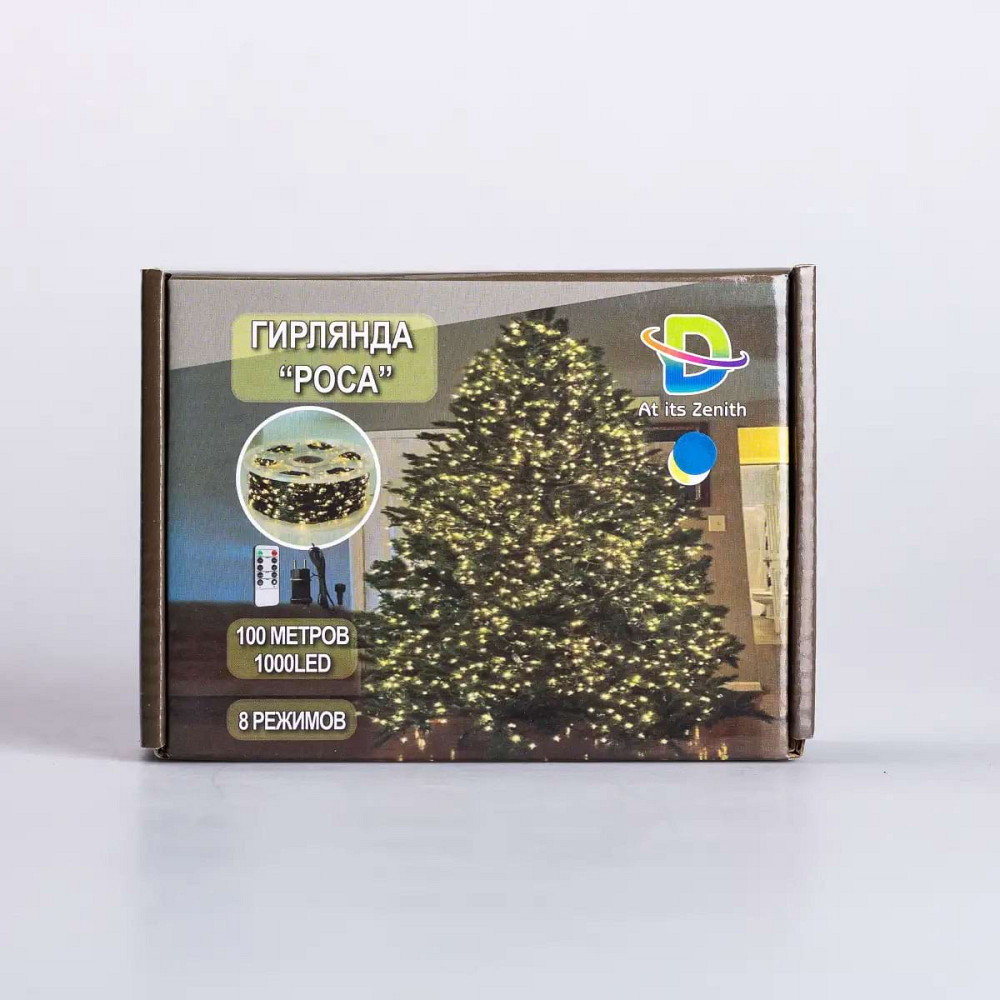 Garlando Гірлянда роса на пульті 100 метрів на 1000 led світлодіодів крапля на зеленому дроті с Коломия - фото 5