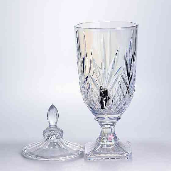 Лимонадниця з краном скляна 3 л диспенсер для напоїв лимонадник із краном Прозорий HP-19-302 Коломия