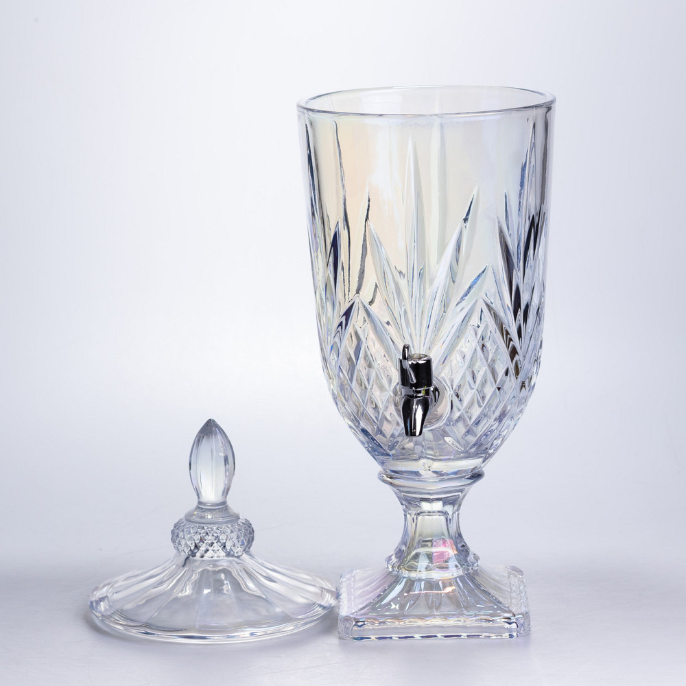 Лимонадниця з краном скляна 3 л диспенсер для напоїв лимонадник із краном Прозорий HP-19-302 Коломия - фото 3