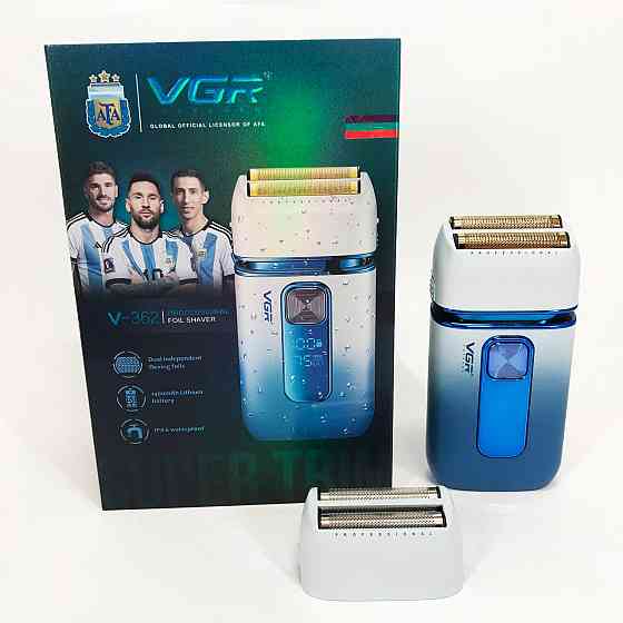 Аккумуляторная бритва с фирменным лезвием VGR V-362, Электробритва для ухода за бородой IN-42 Львов