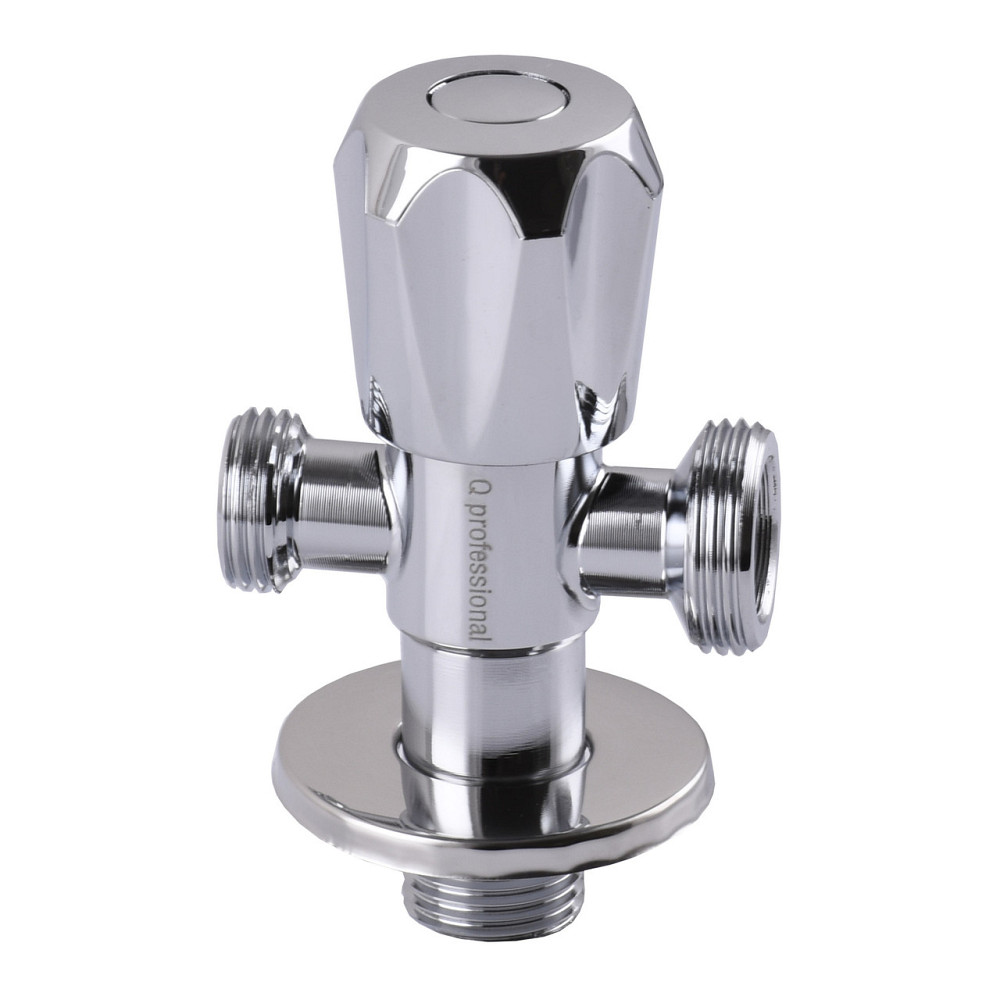 Кран вентильний кутовий Professional 1/2″X1/2″X3/4″ NV-QP555 (000021971) Київ - фото 1