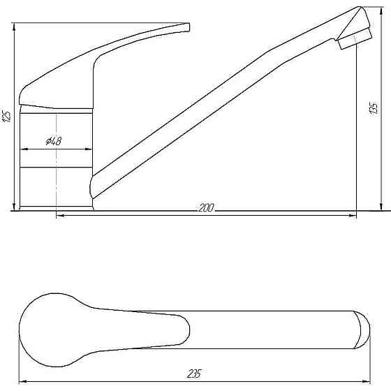 Змішувач для кухні Globus Lux Solly GLSO-0203 (000010125) Київ