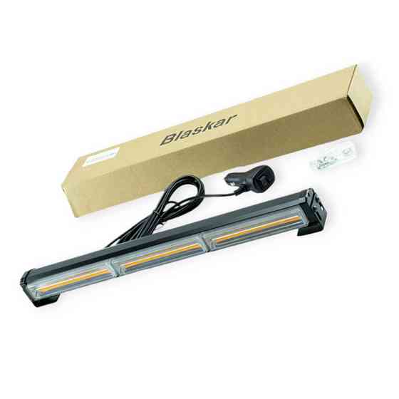 Фара LED прямоугольная 450х40х45 (Д В Ш) 3 секции желтый, стробоскоп, штекер в прикуриватель дополнительная Мукачево