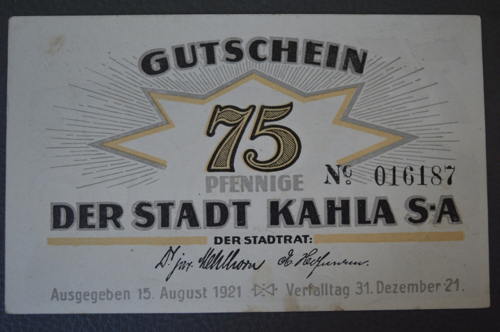 Німеччина. Нотгельд. 75 Pf ( 10 ) Полтава - фото 1