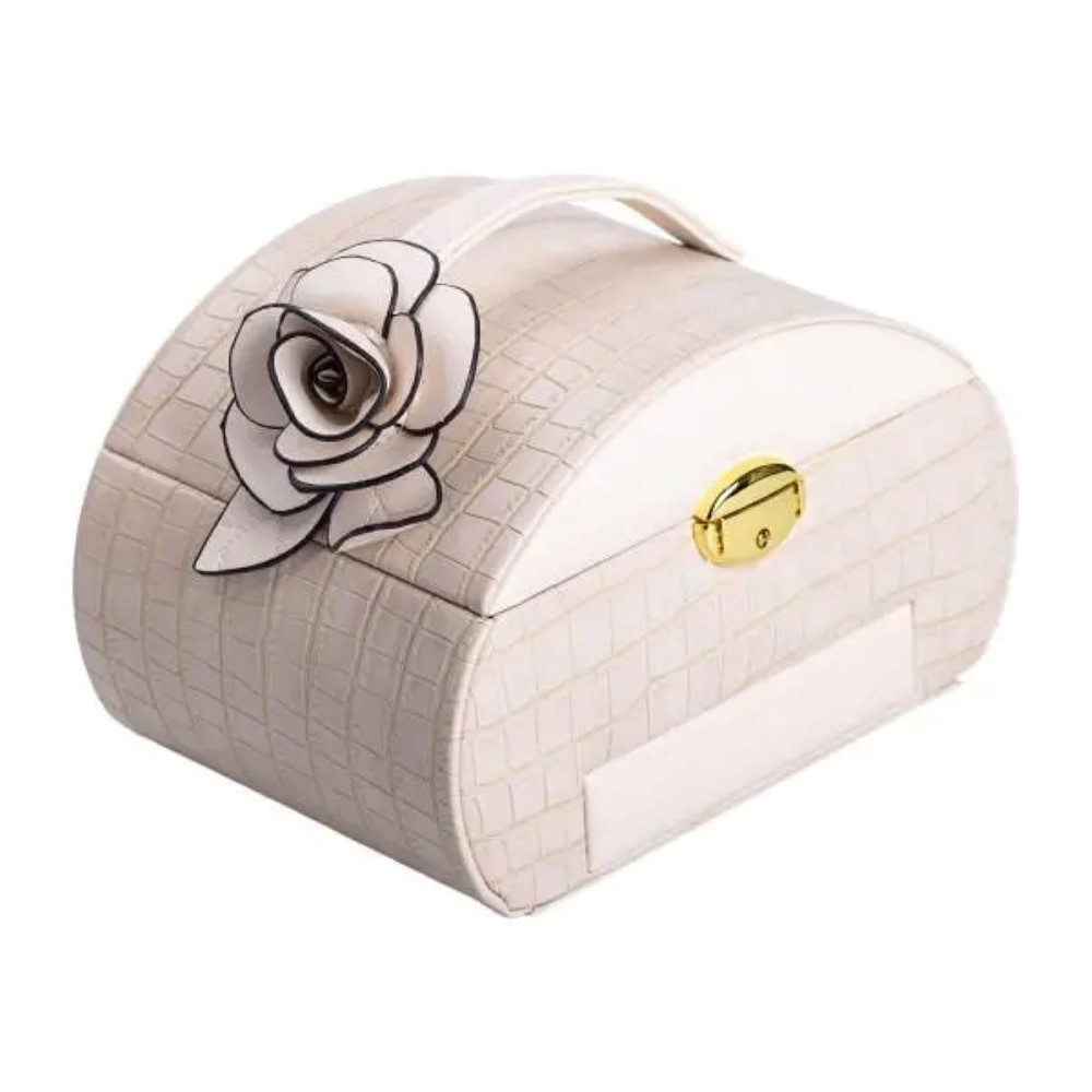 Скринька для прикрас з еко шкіри 3 яруси із замком органайзер для ювелірних виробів HP-5-21BE Коломия - фото 5