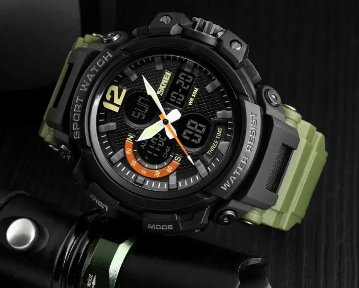 Чоловічий наручний годинник Skmei 1343 Halk Зелений Вінниця - фото 8