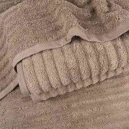 Полотенце махровое для лица и рук GM Textile 40x70см Премиум качества Зеро Твист 550г/м2 (Темно-Беже Сумы