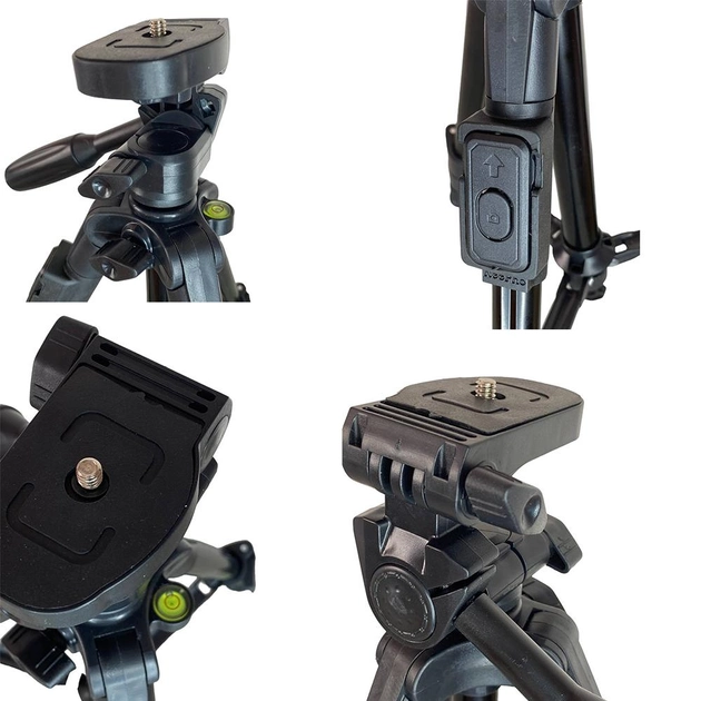 Універсальний штатив NeePho NP-3160S не знімний майданчик + тримач + пульт (30-68.5см) Чорний Вінниця - фото 11