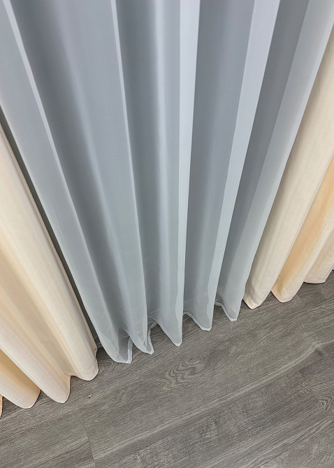 Шторна тканина жакард, колір кремовий 1735ш Київ - фото 6