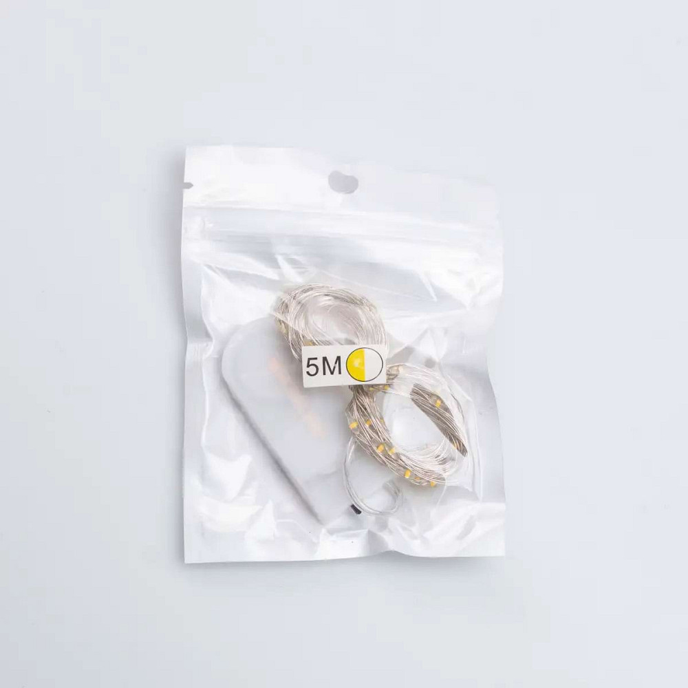 Garlando Світлодіодна гірлянда Роса 5 метрів на батарейках 50 led нитка на білому дроті мультик Коломия - фото 6