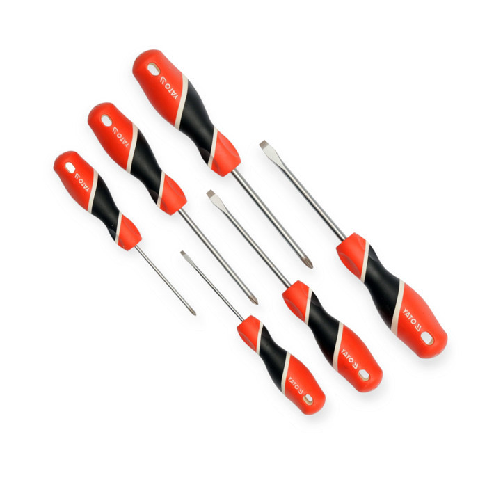 Набір викруток 6 шт магнітні - шліць 3,5,6 мм; хрест 3,5,6мм Yato Мукачево - фото 1