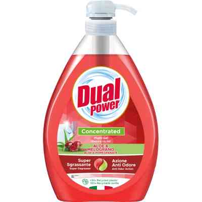 Средство для ручного мытья посуды Dual Power концентрированное Алоэ и гранат 1 л (8054633830710) Винница