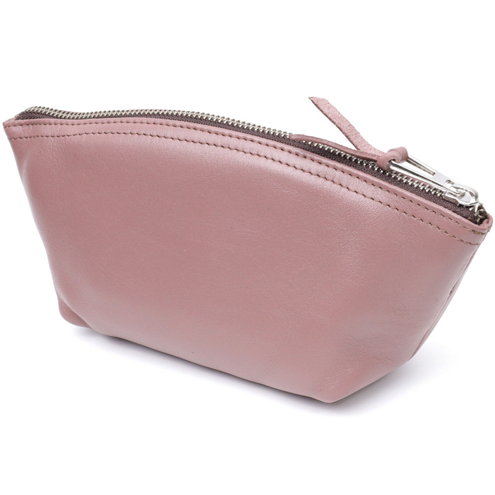 Очаровательная женская кожаная косметичка Пудровый (GRANDE PELLE) Киев - изображение 6
