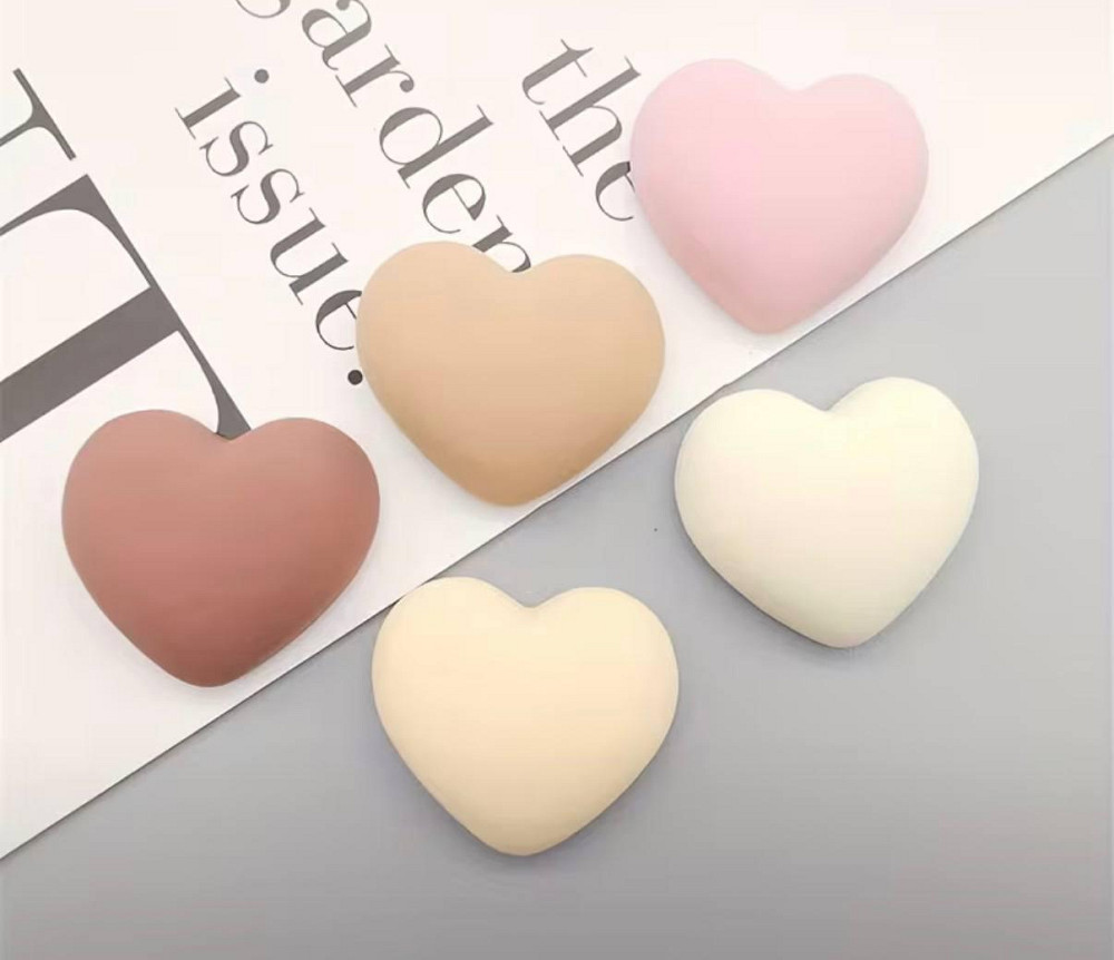 Декоративні елементи серце зі смоли для рукоділля та декору набір 20 шт Київ - фото 1