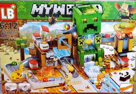 Конструктор Minecraft Майнкрафт Шахта Кріпера, 451 дет, LED світло Киев