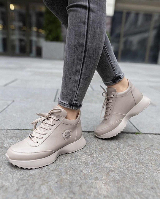 Masis Кроссовки женские MASIS капучино натуральная кожа зима (C-650) (5298) 39р. Коломия - фото 2