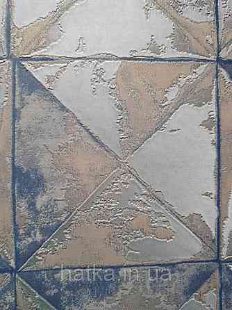 Шпалери вінілові на флізелін Sirpi Alta gamma Sempre 3 квадрати ефект старіння під штукатурку срібло бірюза Київ