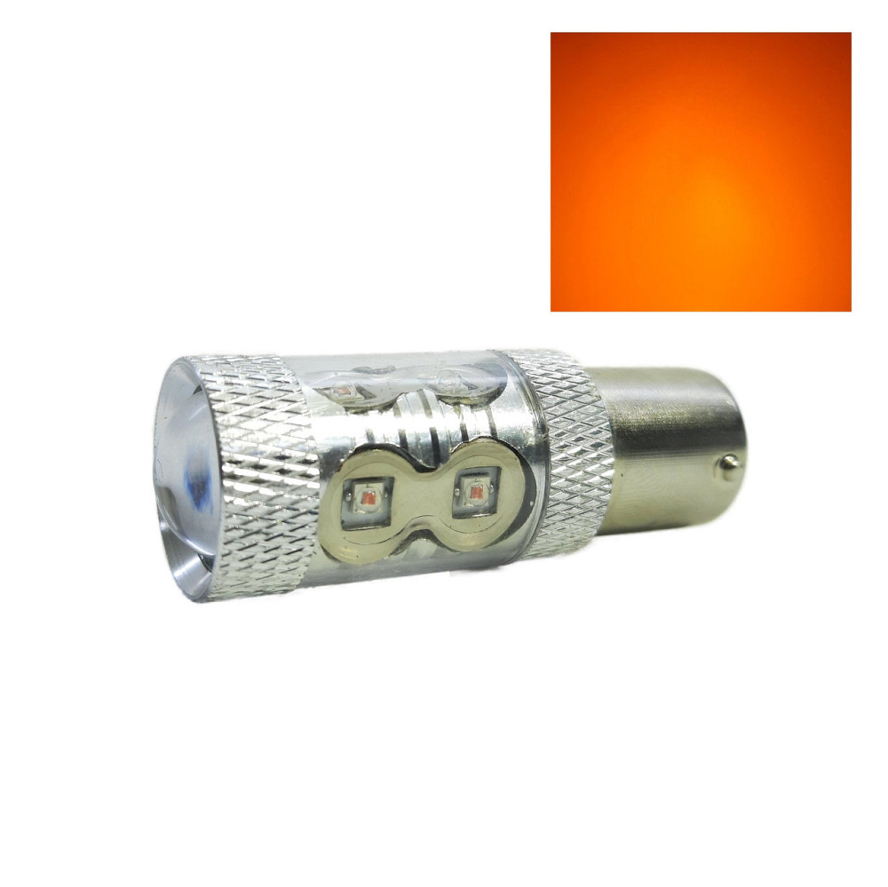 Світлодіодна лампа StarLight T25 10 діодів CREE XB-D PY21W BA15S з лінзою AMBER USA 12/24V Харків - фото 4
