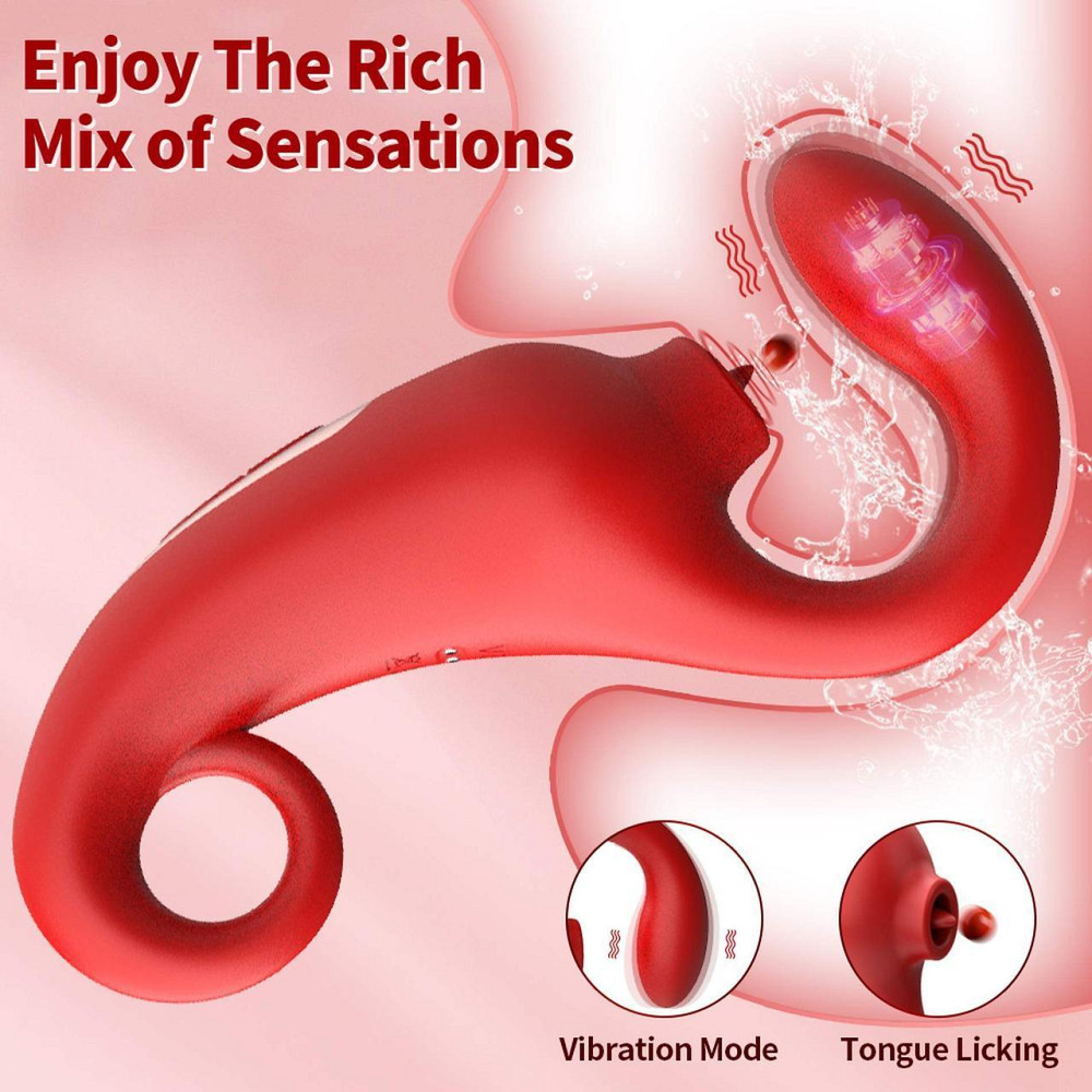 Вібратор - Merfi, 10 Vibration Functions, 10 Frequency Tongue Licking USB Sex Aura Київ - фото 8