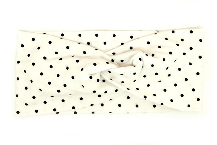 В'язання на голову трикотаж біла в горох Київ - фото 1