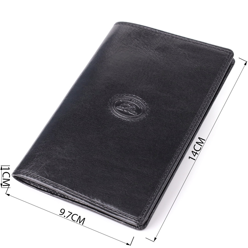 Красива обкладинка на паспорт із глянсової натуральної шкіри Tony Perotti 20891_1 (1597 nero) Чорний Київ - фото 3