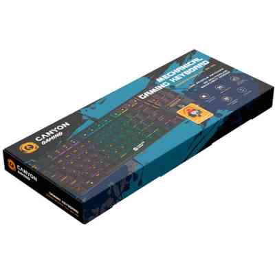 Клавиатура Canyon Cometstrike GK-50 RGB TKL USB UA Black (CND-SKB50-US) Винница