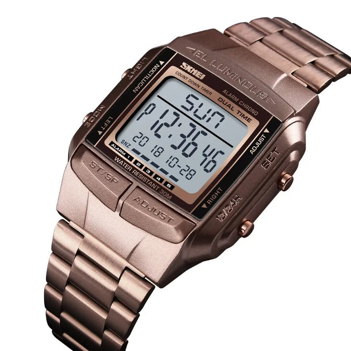 Спортивные часы Skmei Illuminator Темный кофе Киев - изображение 5