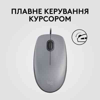 Мышка Logitech M110 Silent USB Mid Gray (910-006760) Винница